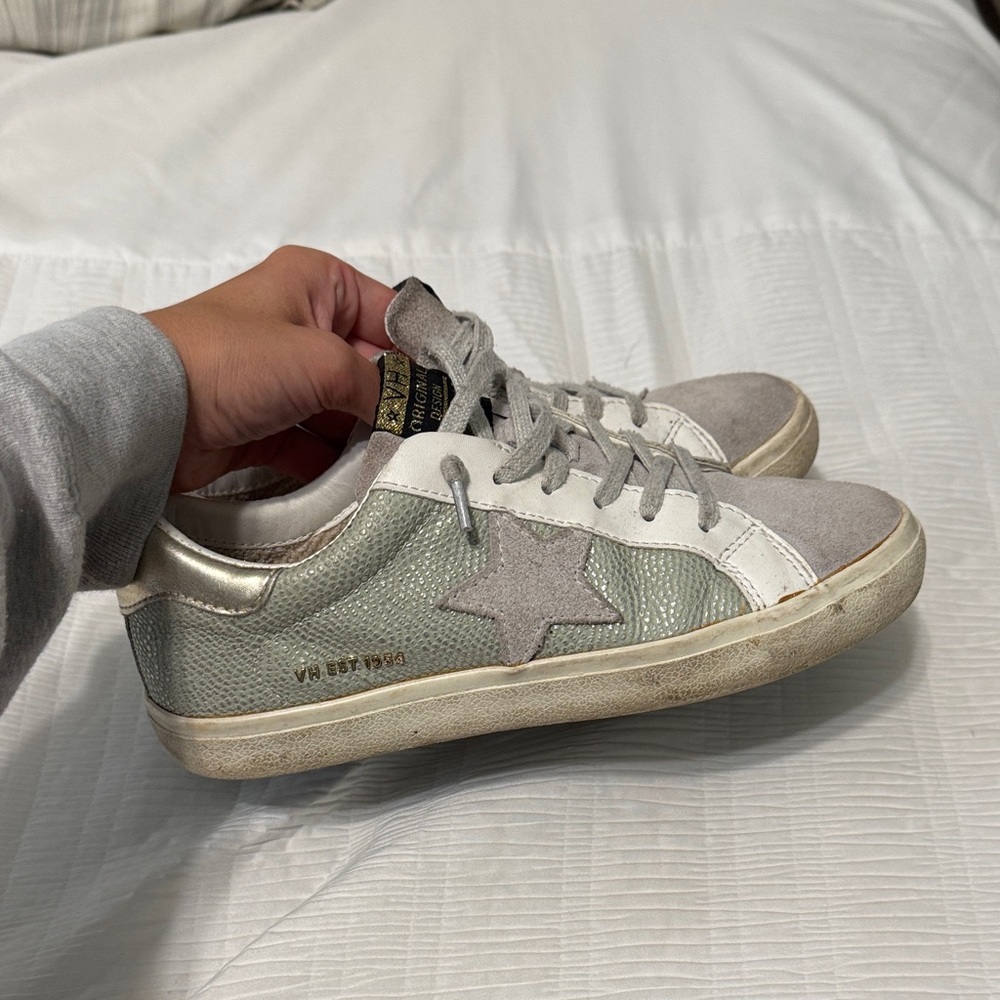 Vintage Havana Gray and White Sneakers